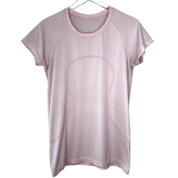 Lululemon Run Swiftly Tech Short Sleeve Shirt Tee Top Light Pink 12 - Picture 2 of 6